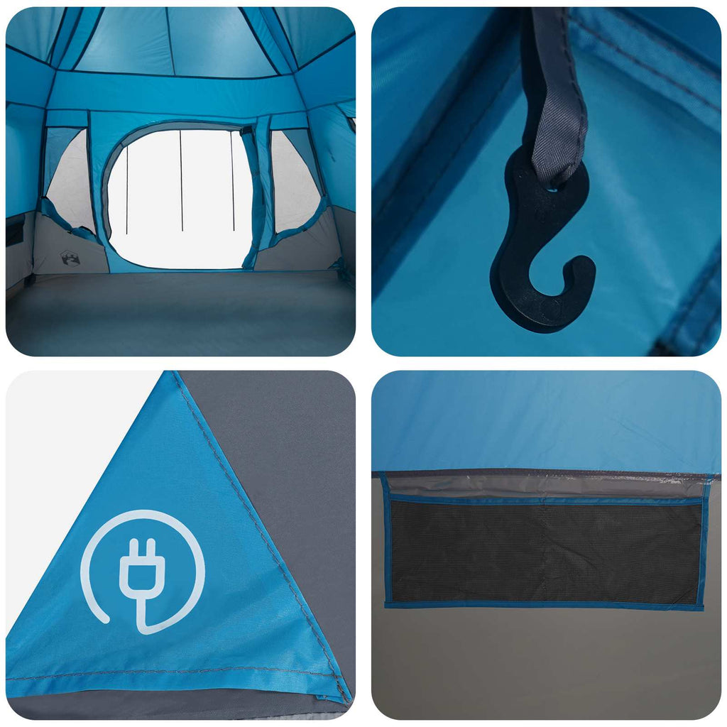 Familienzelt Blau 305 x 275 x 190 cm Polyester und Stahl