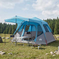 Familienzelt Blau 305 x 275 x 190 cm Polyester und Stahl