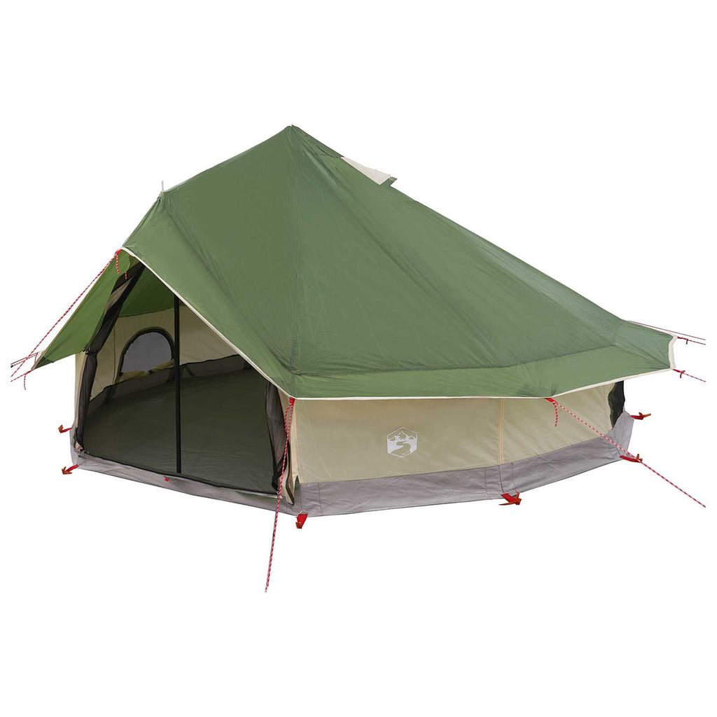 Tipi Zelt mit Dach Grün 700 x 700 x 395 cm Polyester und Stahl