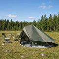 Tipi Zelt Olivegrün 700 x 700 x 395 cm Polyester und Stahl