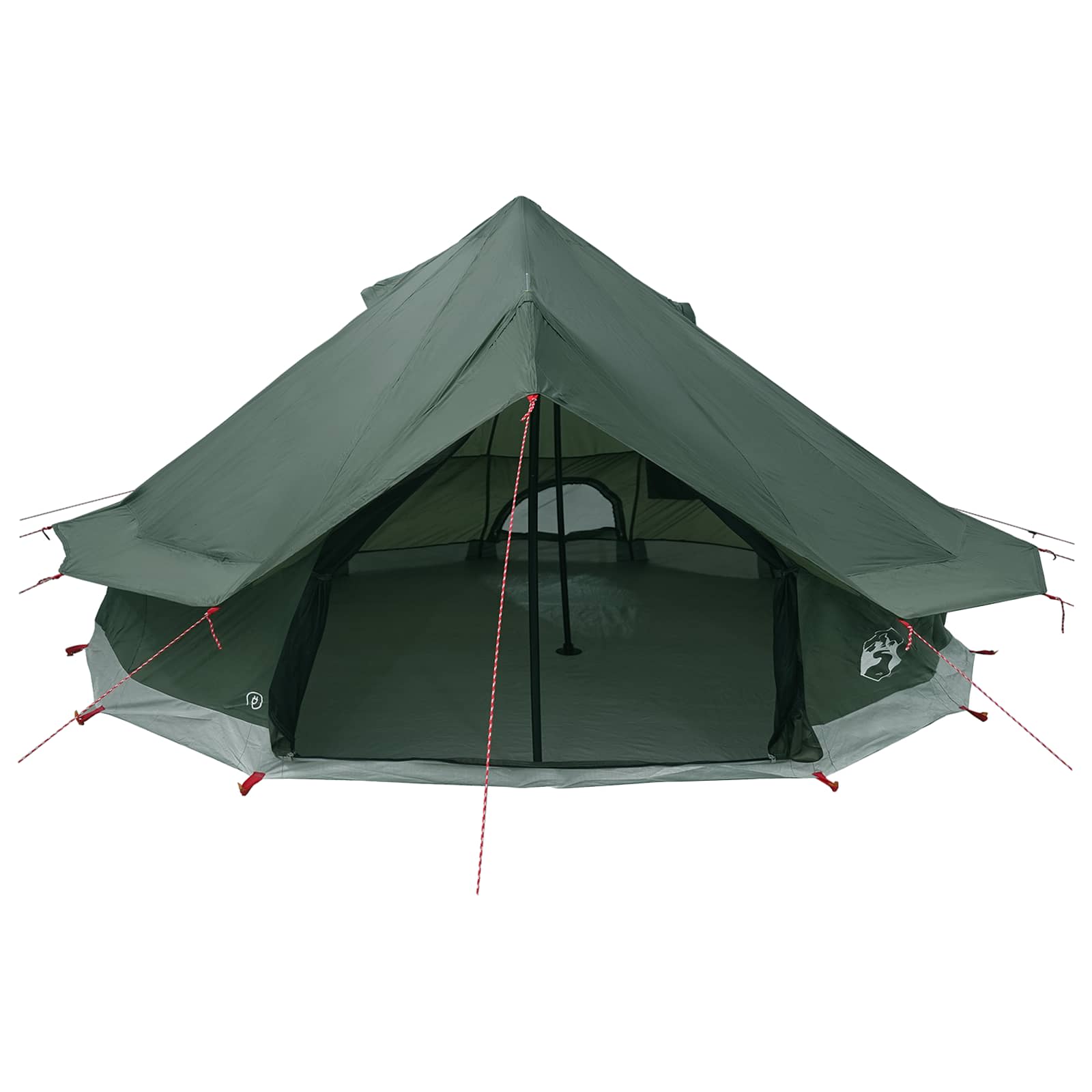 Tipi Zelt Olivegrün 700 x 700 x 395 cm Polyester und Stahl