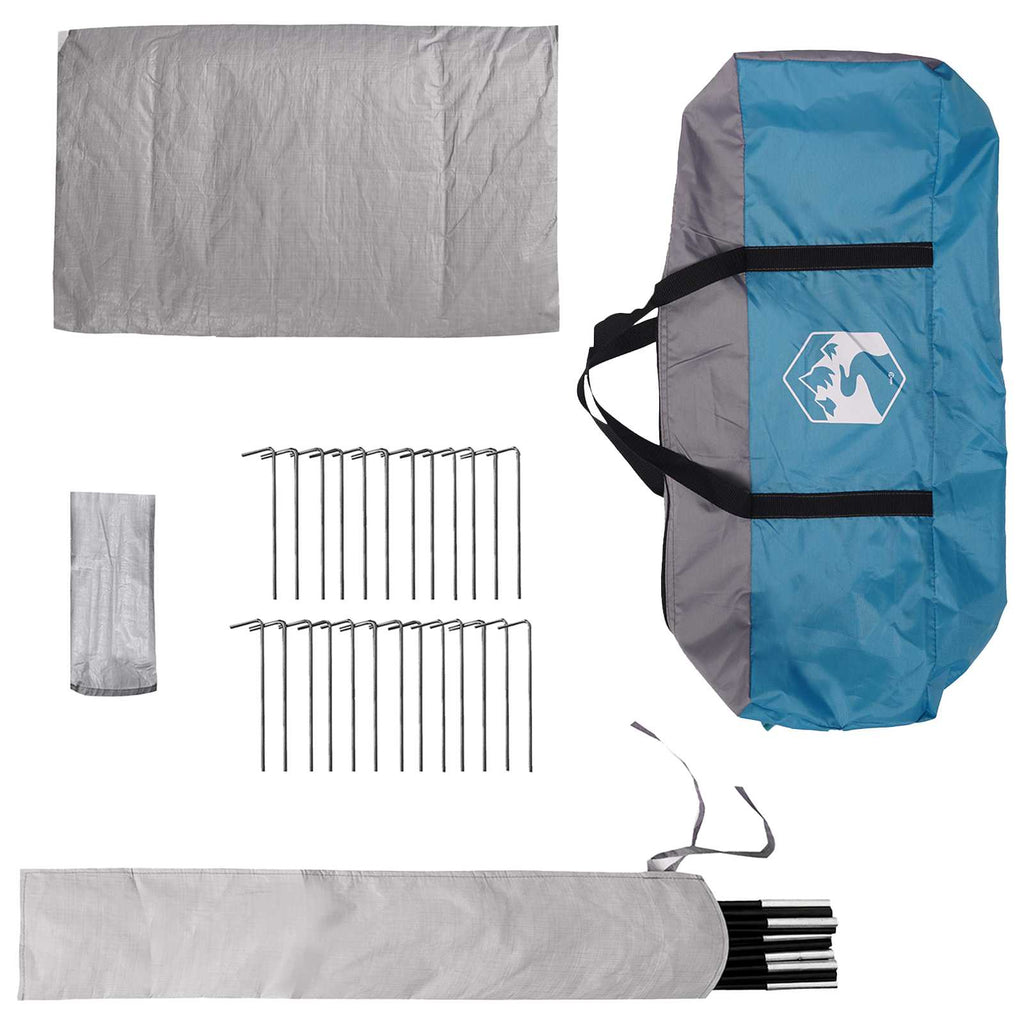 Tipi Zelt mit Dach Blau 800 x 800 x 430 cm Polyester und Stahl