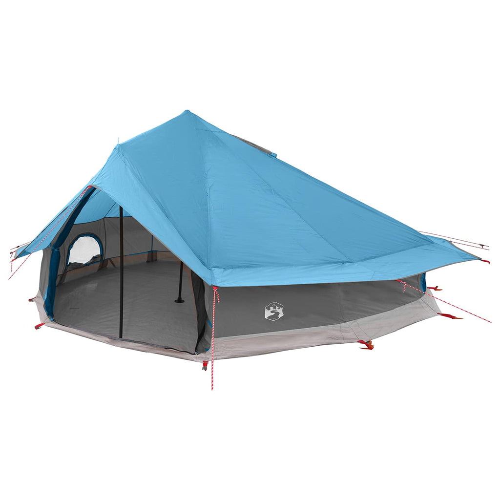 Tipi Zelt mit Dach Blau 800 x 800 x 430 cm Polyester und Stahl