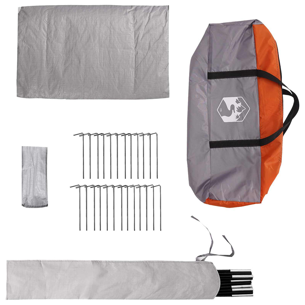 Tipi Zelt mit Dach Grau und Orange 800 x 800 x 430 cm