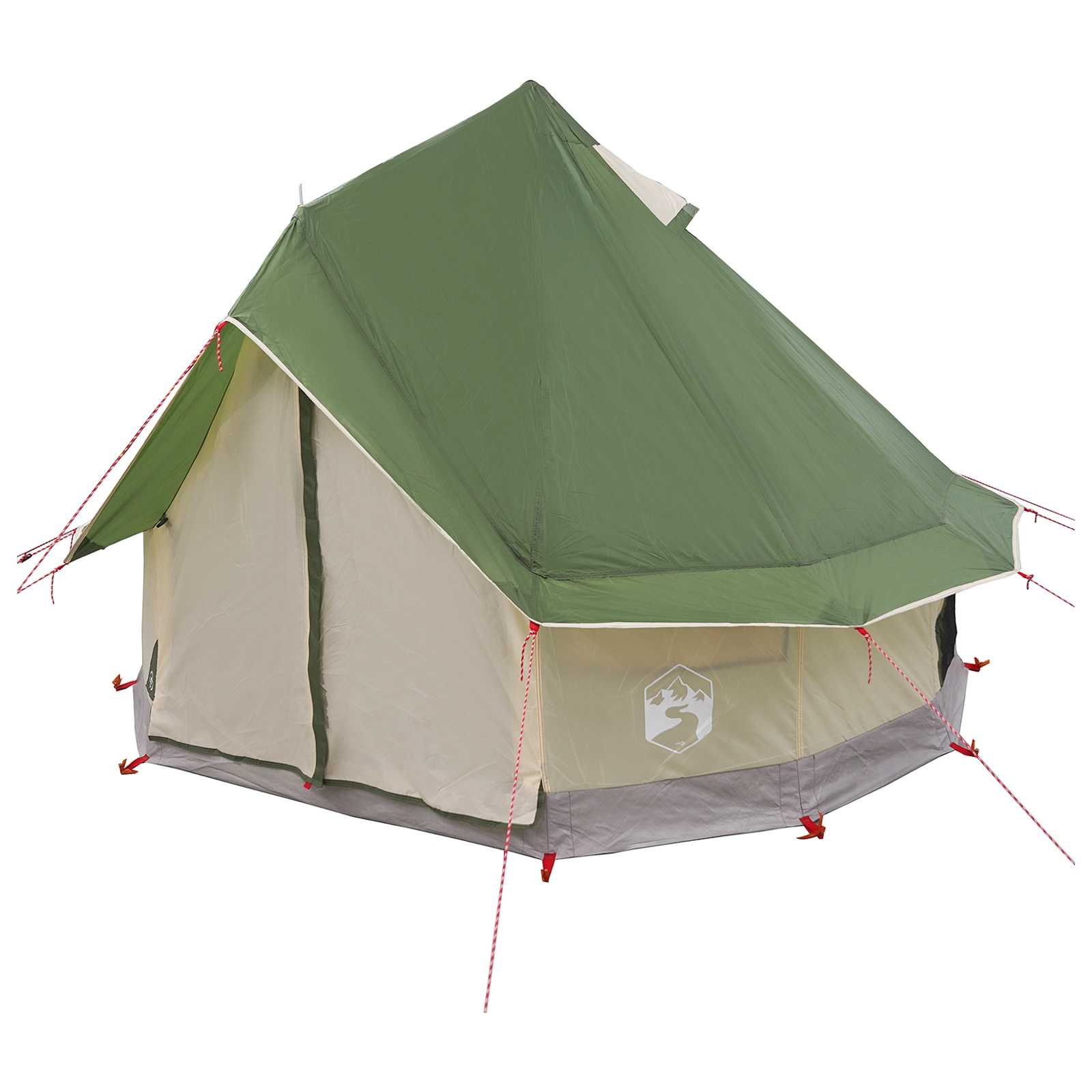 Tipi Zelt mit Dach Grün 250 x 250 cm Polyester und Stahl