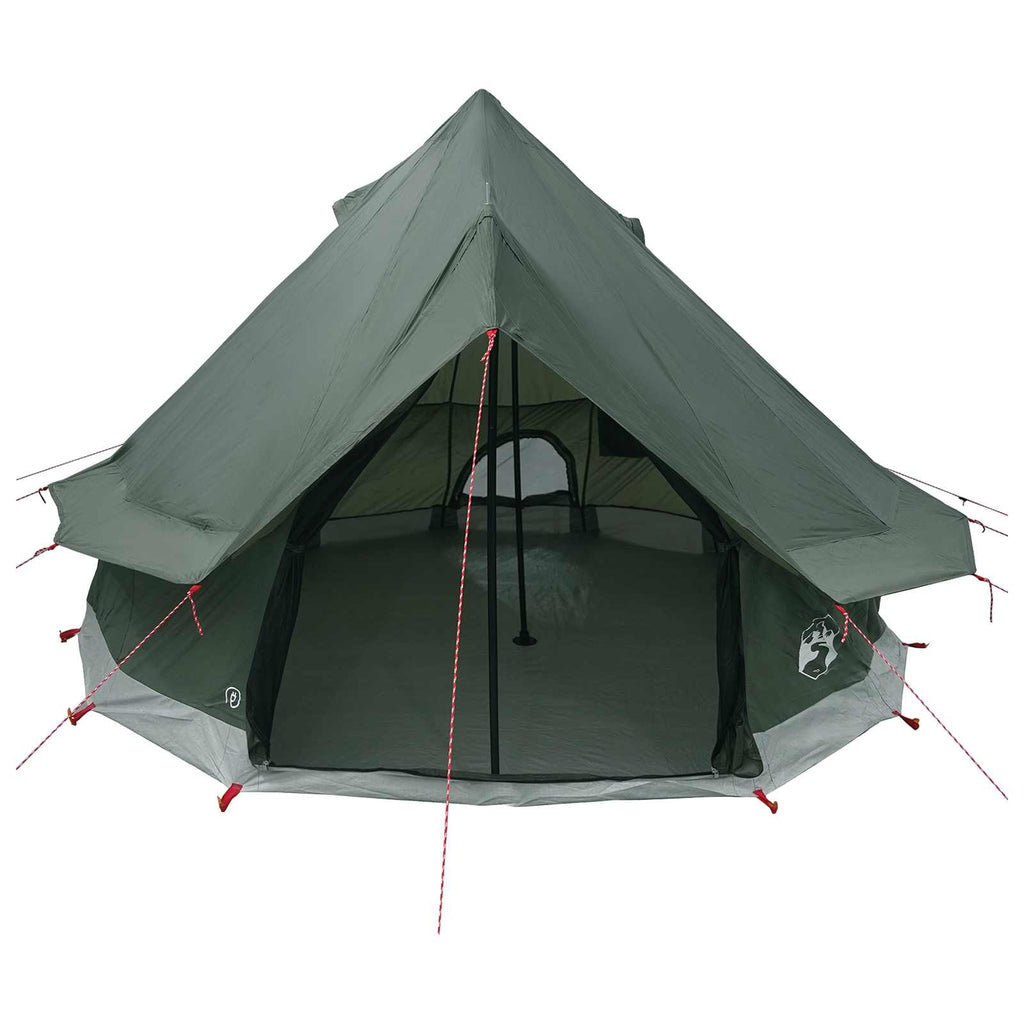 Tipi Zelt mit Dach Olivegrün 250 x 250 cm Polyester und Stahl