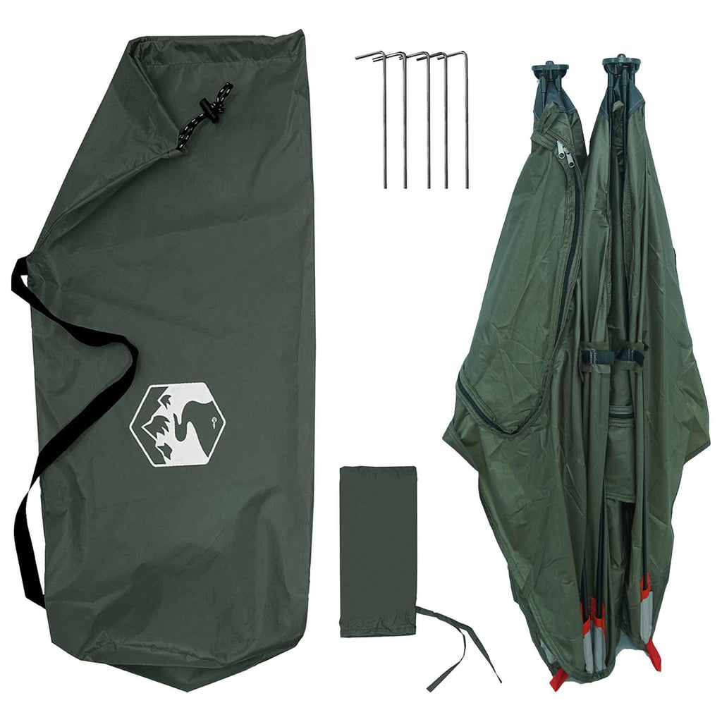 Huntingzelt Olivegrün 145 x 145 x 150 cm Polyester und Stahl