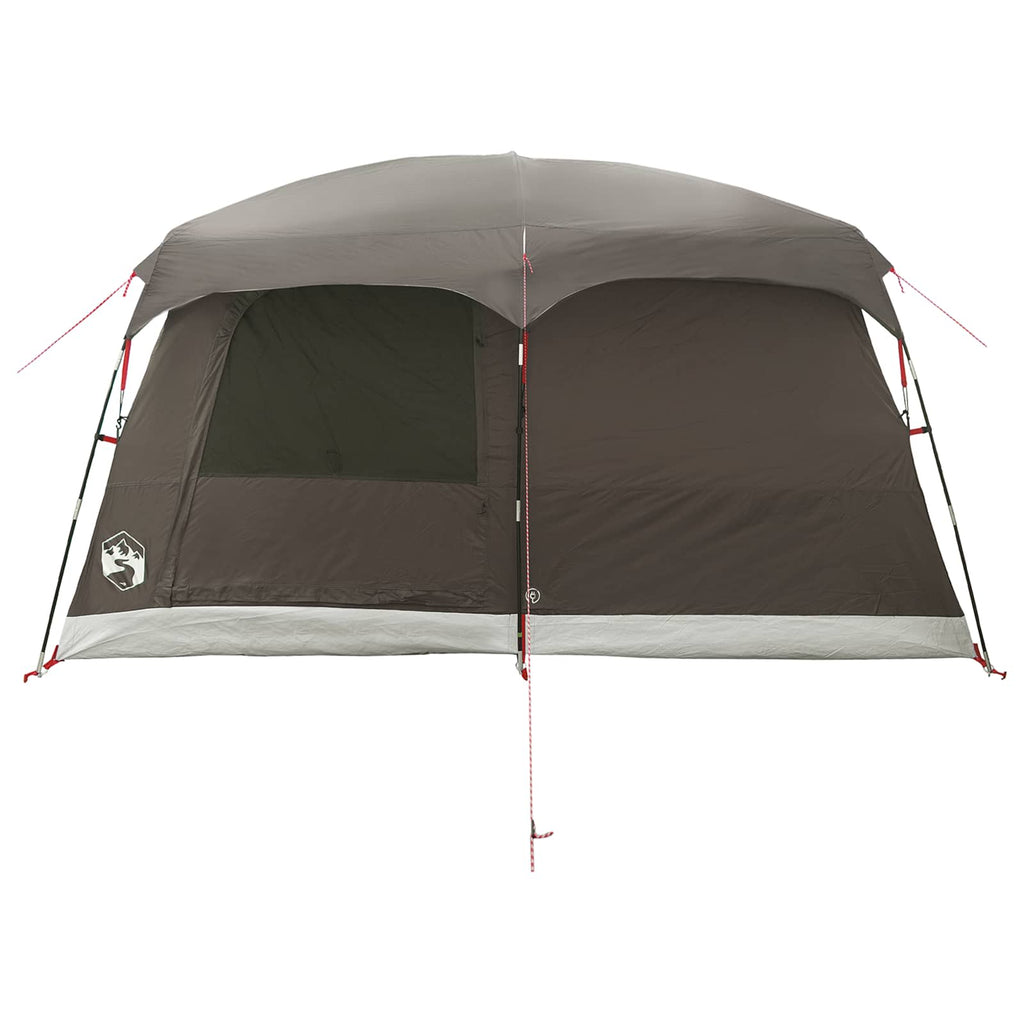 Familienzelt mit Dach Braun Grau 320 x 210 x 180 cm Polyester