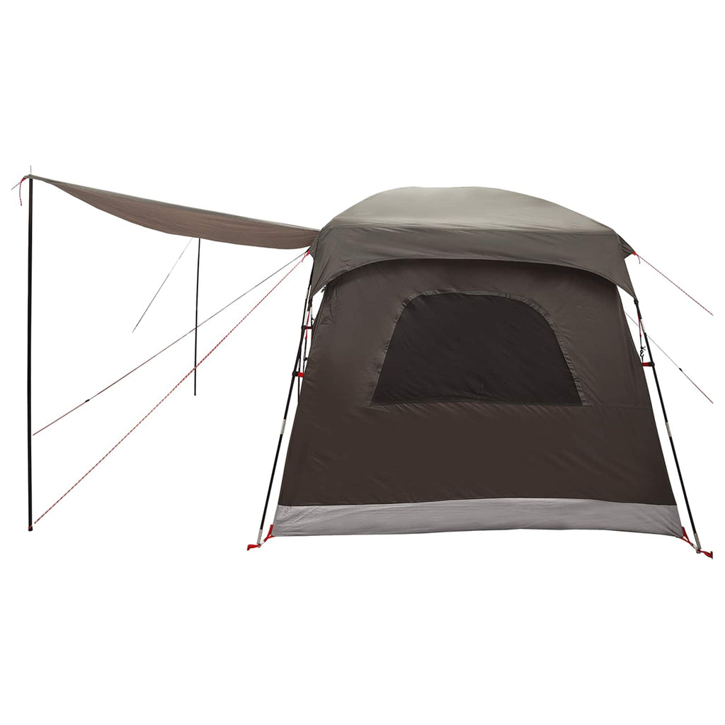 Familienzelt mit Dach Braun Grau 320 x 210 x 180 cm Polyester