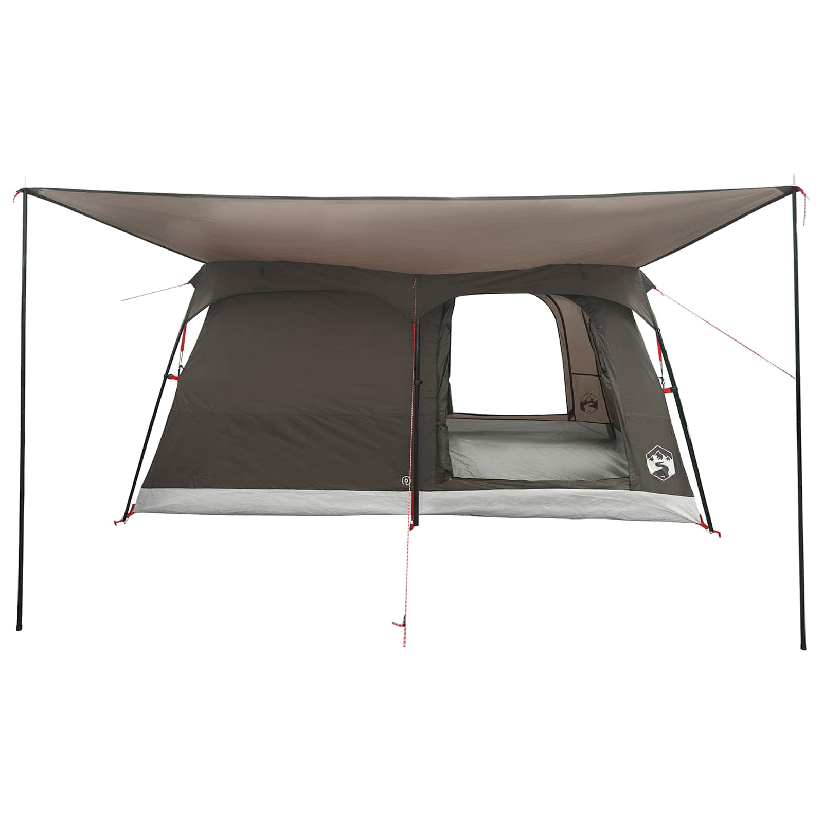 Familienzelt Braun Grau 420 x 305 x 200 cm Polyester und Stahl