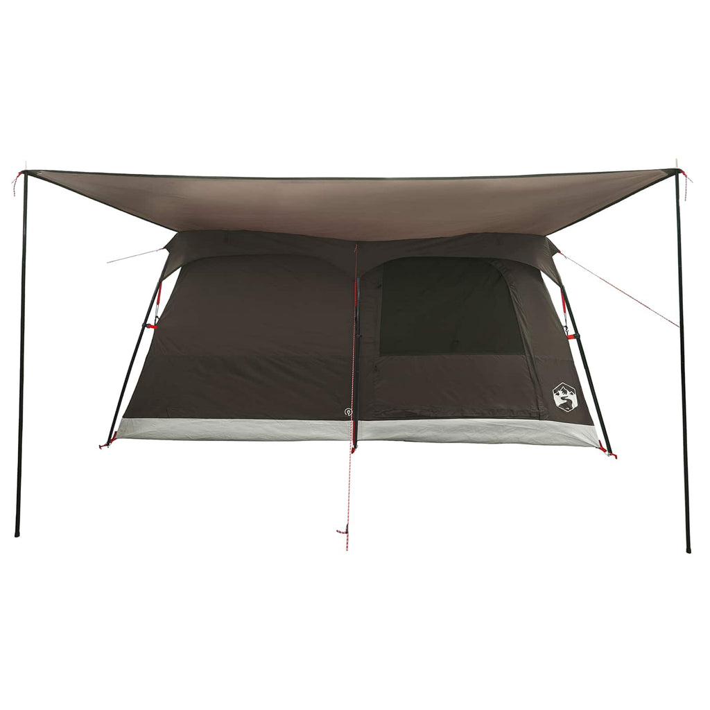 Familienzelt Braun Grau 420 x 305 x 200 cm Polyester und Stahl