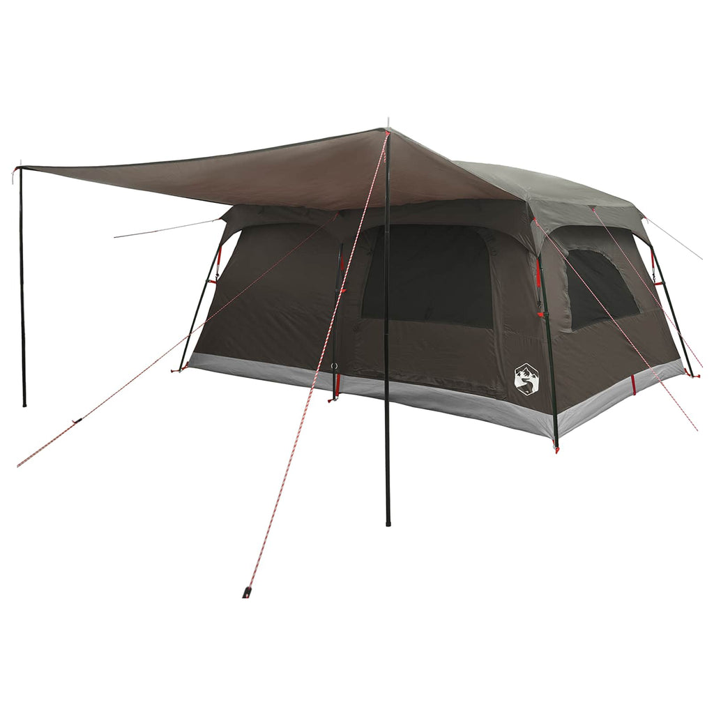 Familienzelt Braun Grau 500 x 400 x 230 cm Polyester und Stahl