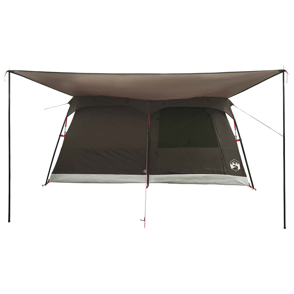 Familienzelt Braun Grau 500 x 400 x 230 cm Polyester und Stahl