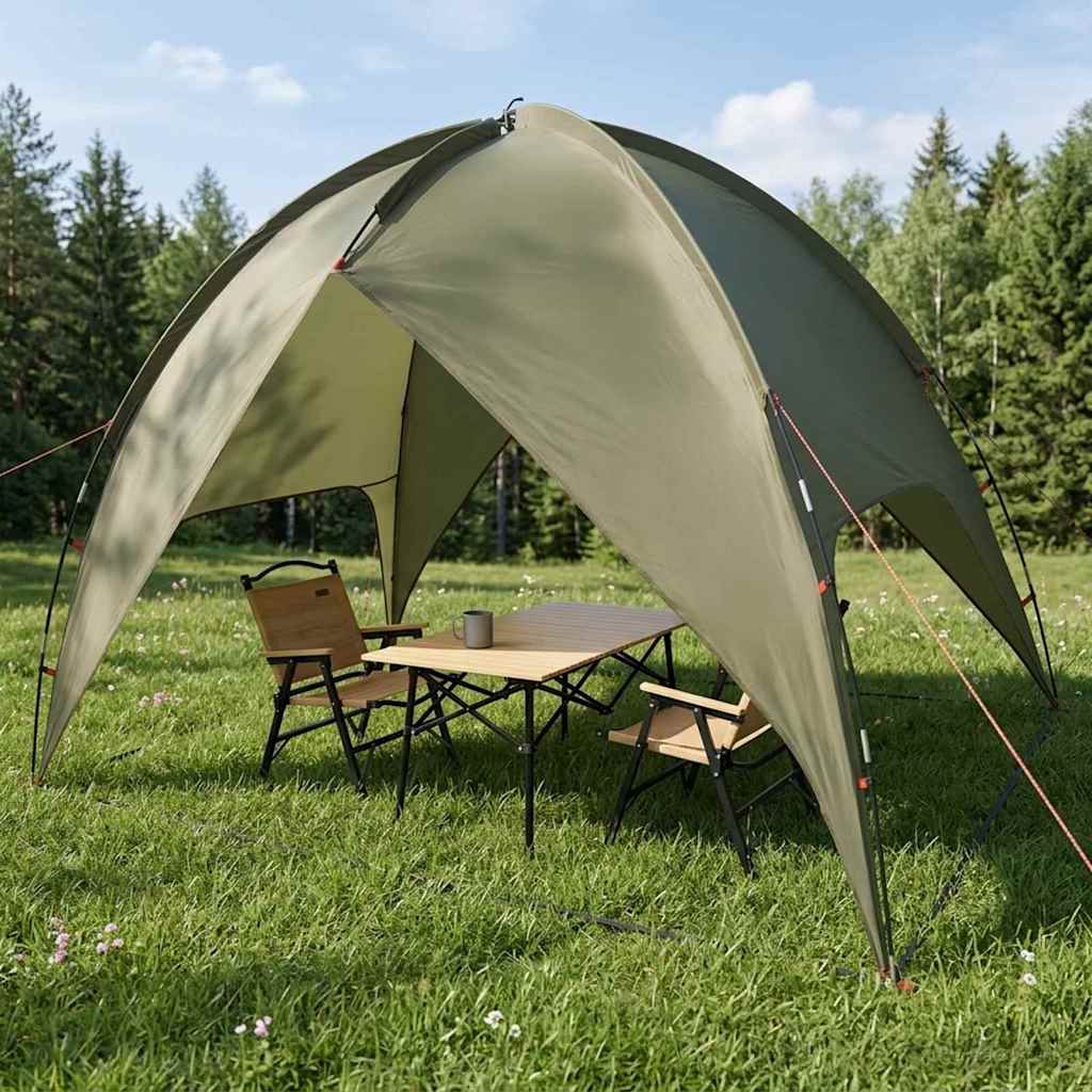 Campingzelt mit Regenhaube wasserdicht Kuppel Olive Grün