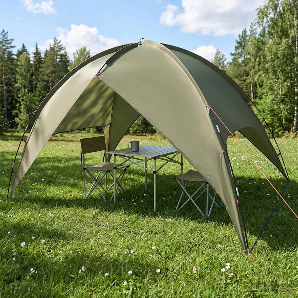 Campingzelt mit Regenhaube wasserdicht Kuppel Olive Grün