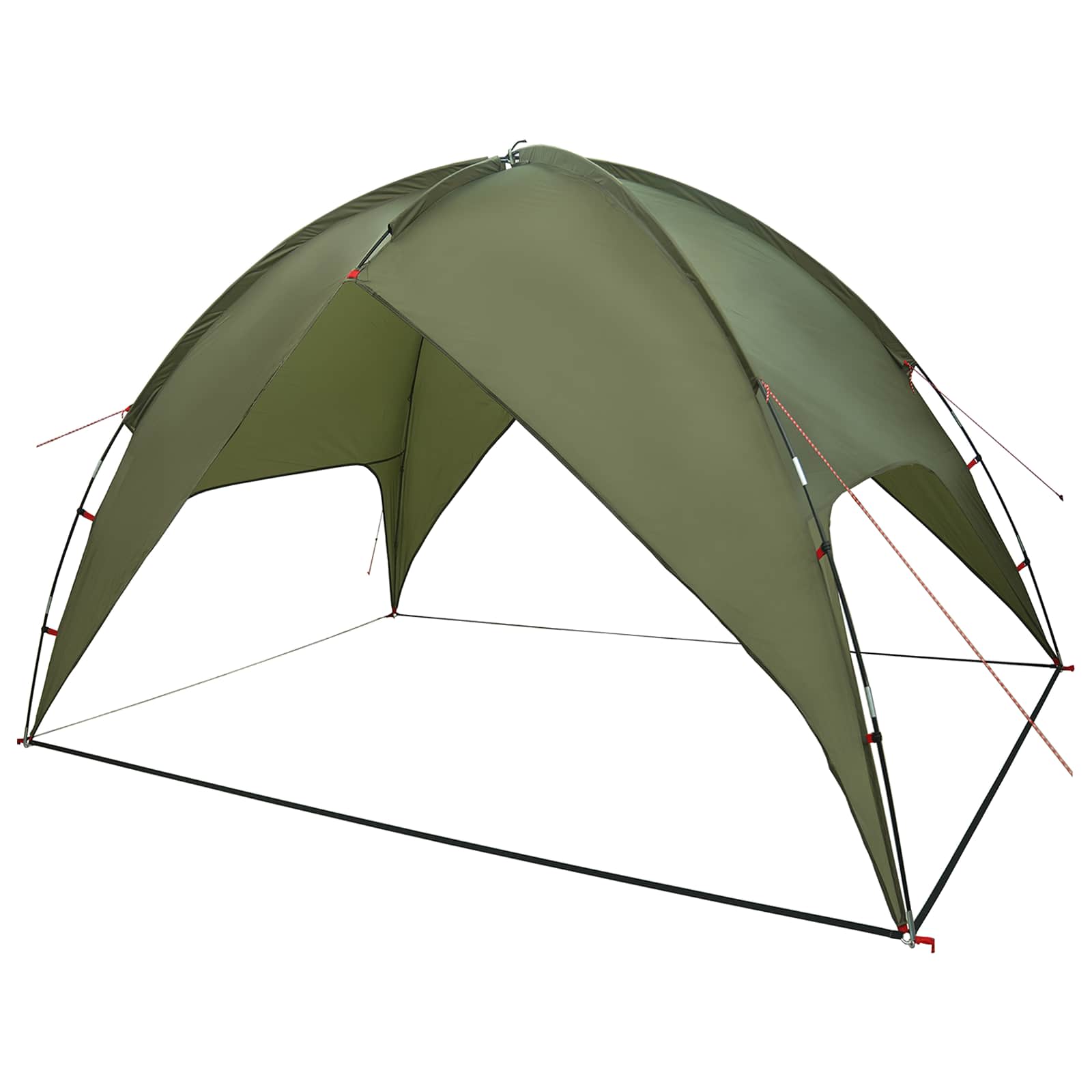Campingzelt mit Regenhaube wasserdicht Kuppel Olive Grün