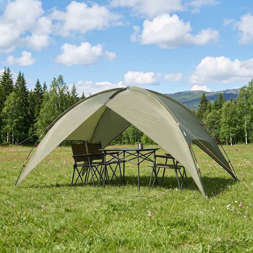 Campingzelt mit Regenhaube wasserdicht Kuppel Olive Grün