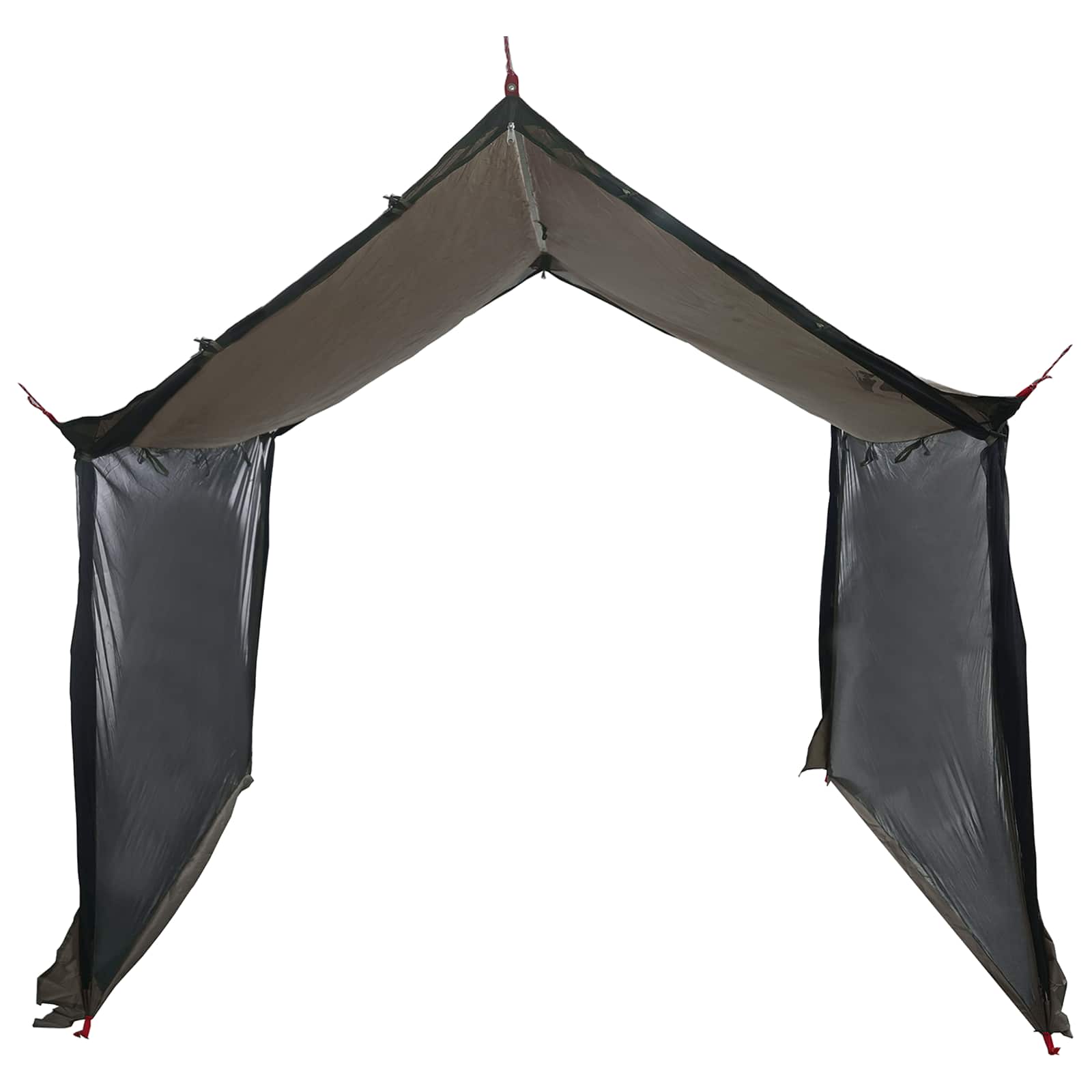 Camping-Tarp mit Netzwänden Braun Grau 340 x 260 x 220 cm