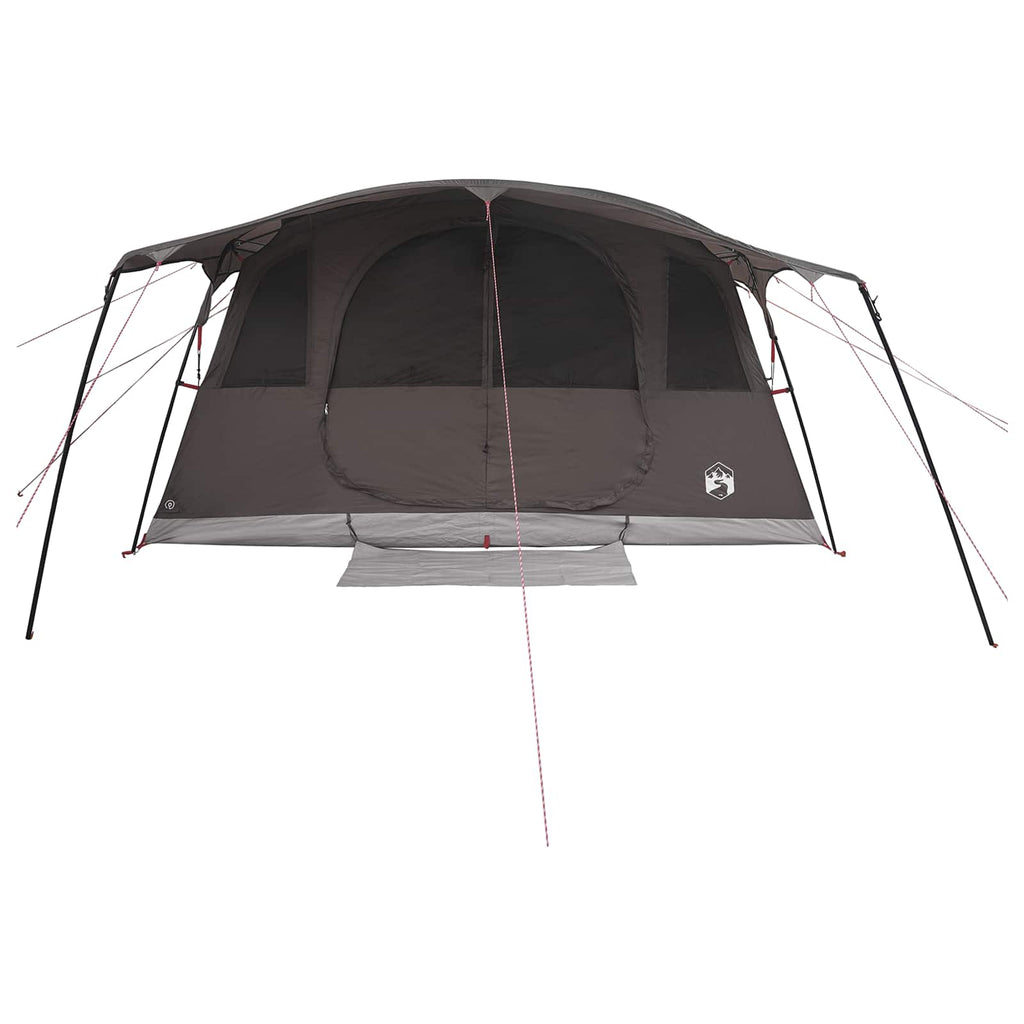 Tunnelzelt Braun Grau 366 x 244 x 198 cm Polyester und Stahl
