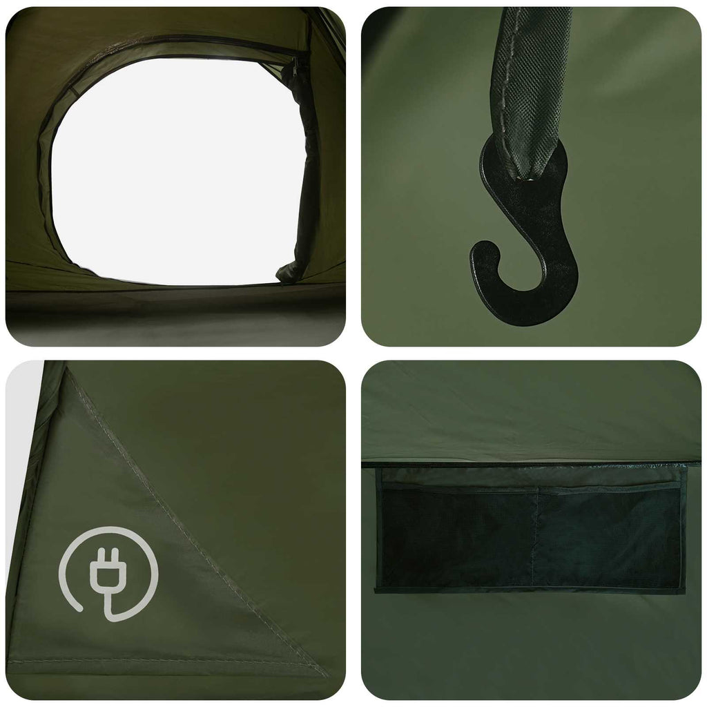 Sofort Zelt Olive Grün 305 x 215 x 140 cm Polyester und Stahl