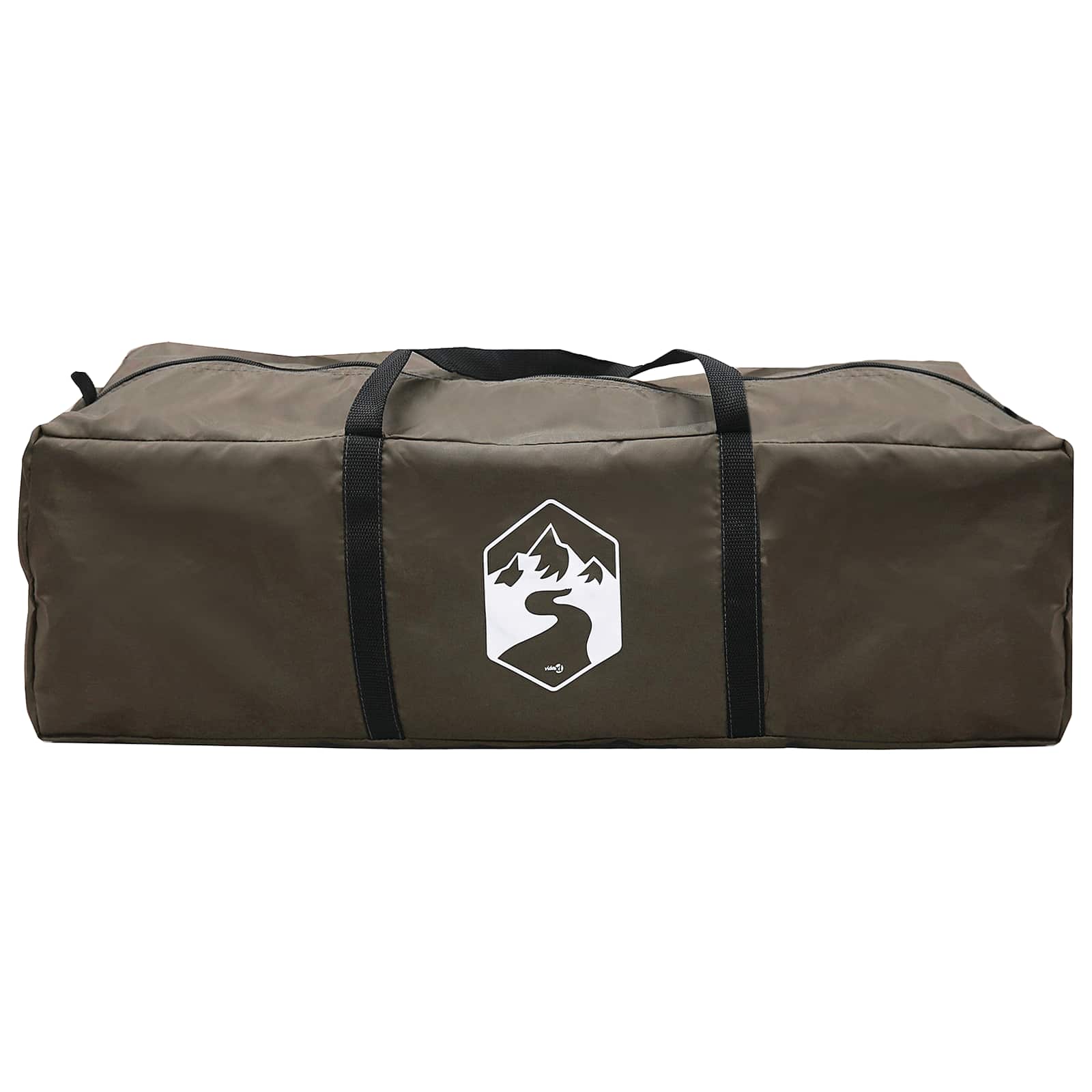 Tipi Zelt Braun Grau 700 x 700 x 395 cm Polyester und Stahl