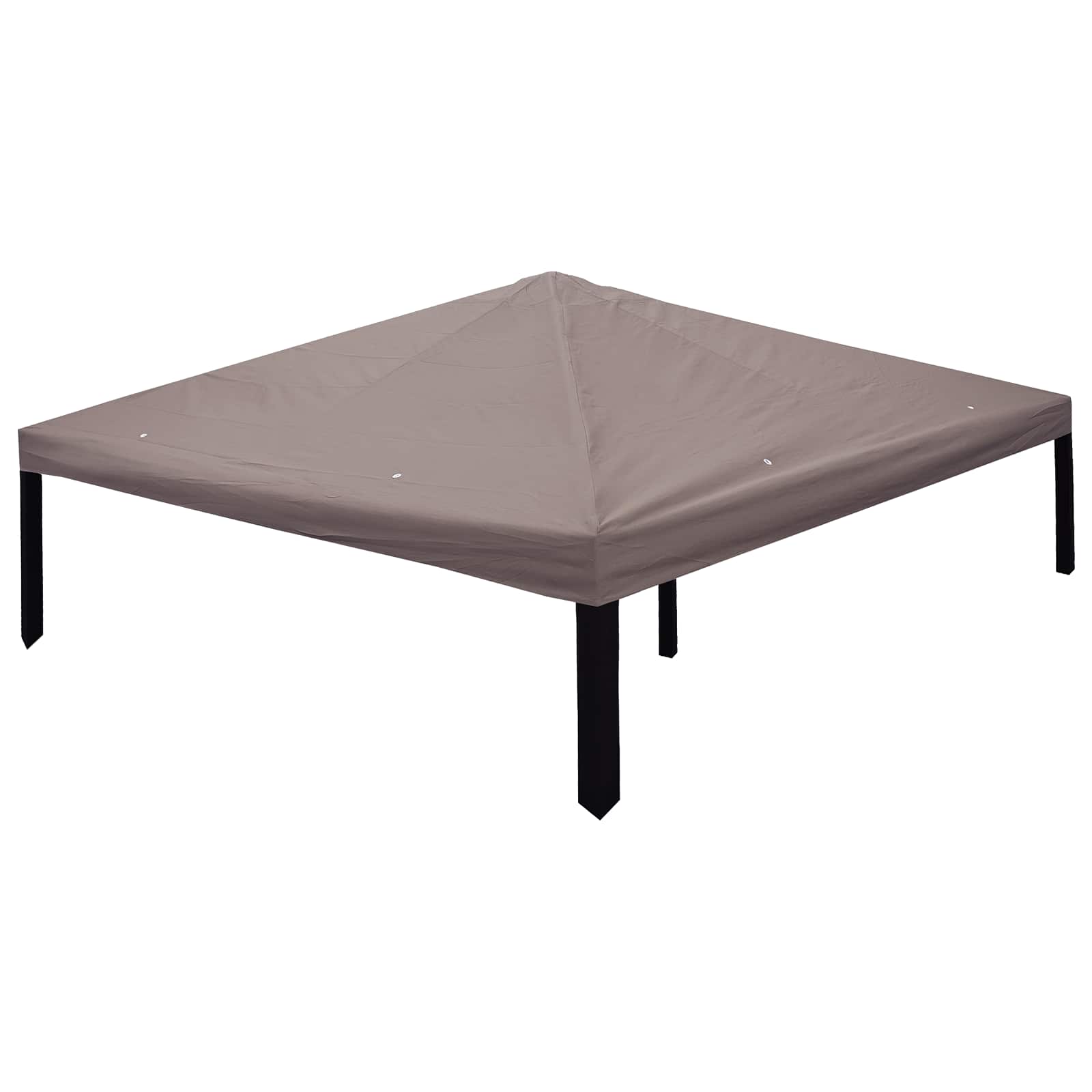 Pavillon Abdeckung Taupe 300 x 300 cm Polyester und Stahl