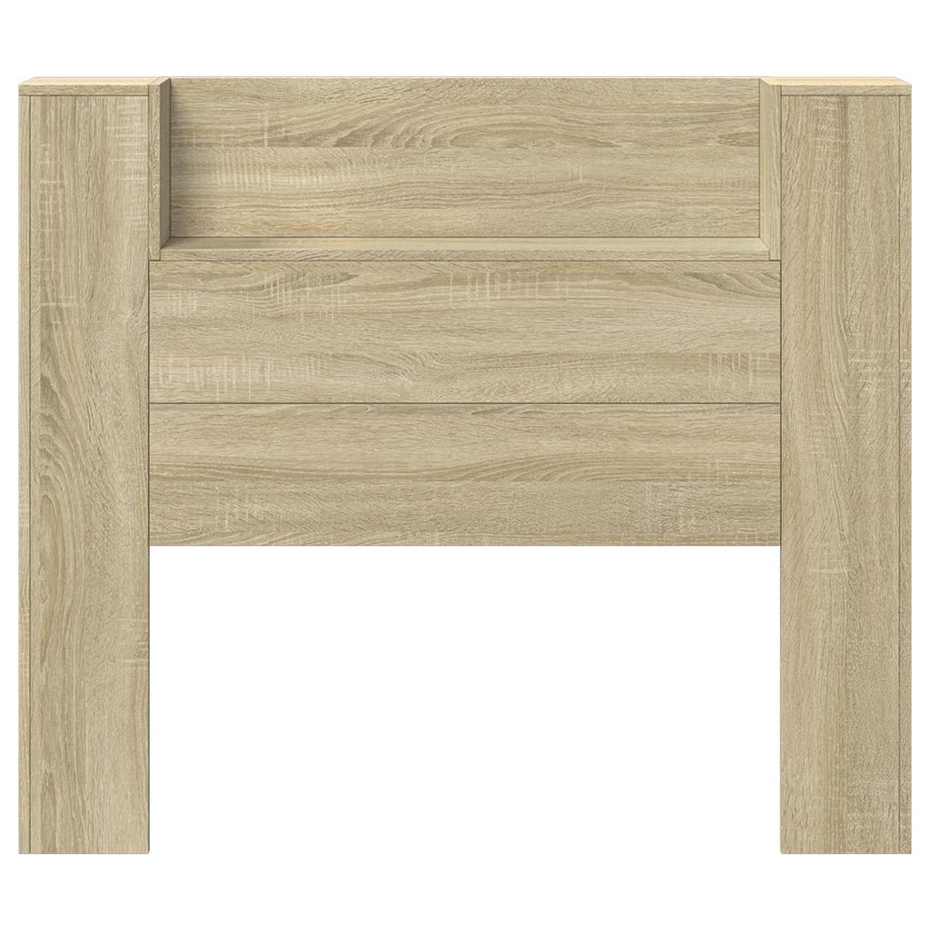 Kopfteil-Schrank mit LED mit Regal Sonoma 120 x 16,5 x 103,5 cm
