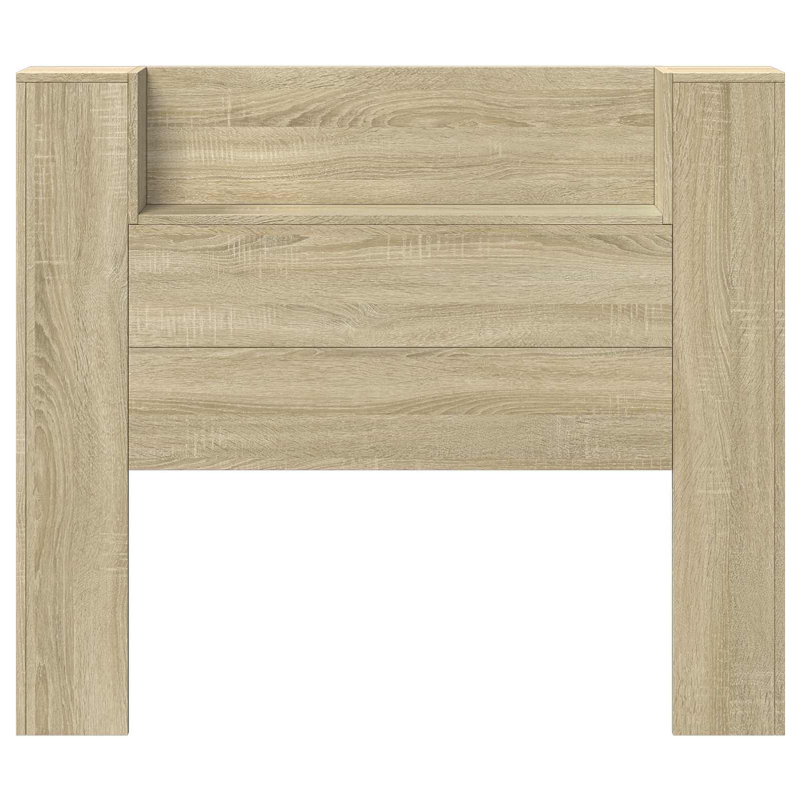 Kopfteil-Schrank mit LED mit Regal Sonoma 120 x 16,5 x 103,5 cm
