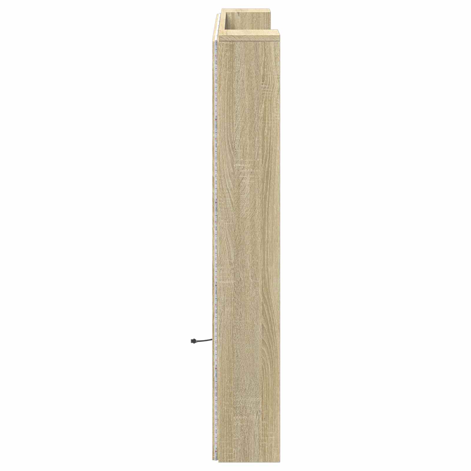 Kopfteil-Schrank mit LED mit Regal Sonoma 120 x 16,5 x 103,5 cm