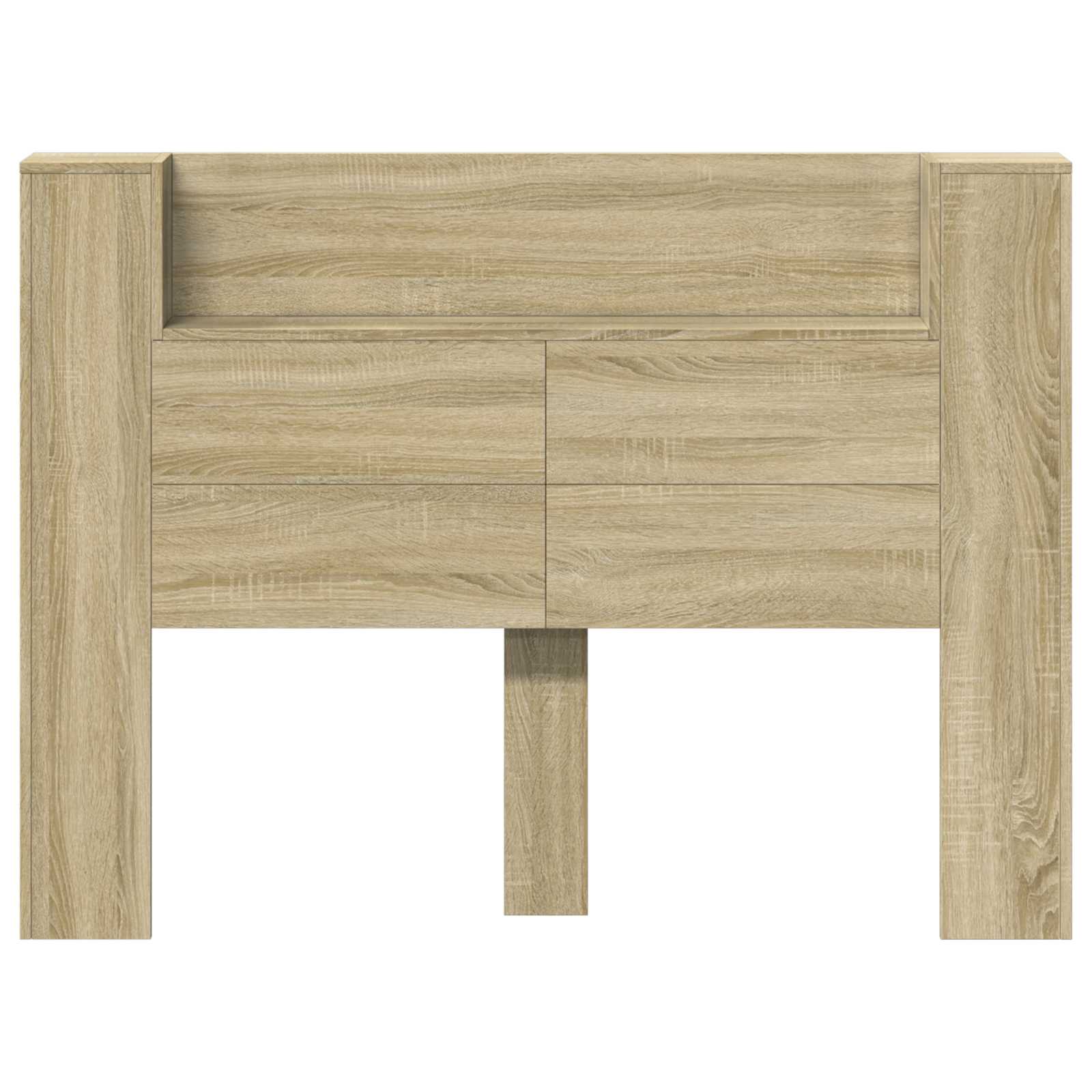 Kopfteil-Schrank mit LED mit Regal Sonoma 140 x 16,5 x 103,5 cm