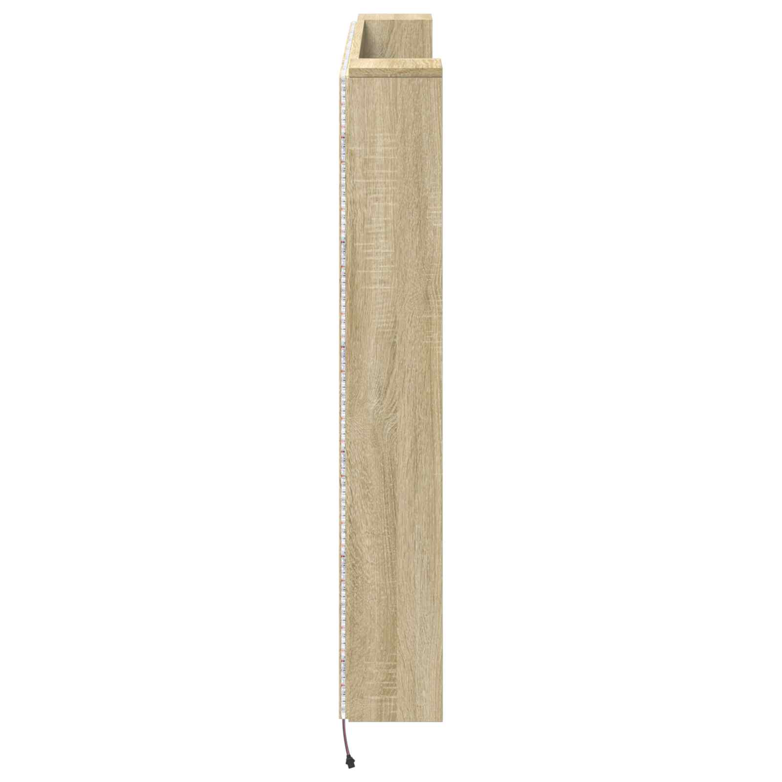 Kopfteil-Schrank mit LED mit Regal Sonoma 140 x 16,5 x 103,5 cm