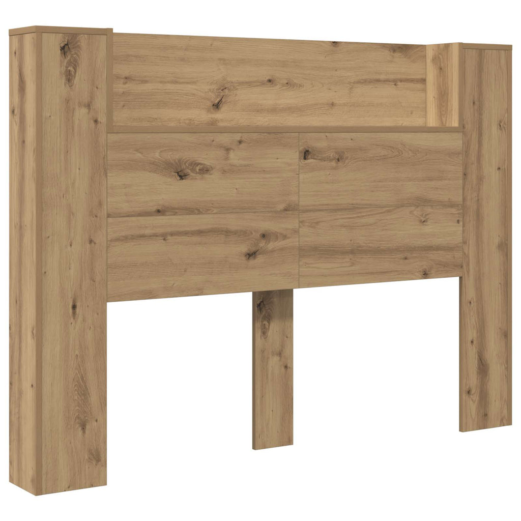 Kopfteil-Schrank mit LED Artisan-Eiche 140 x 16,5 x 103,5 cm