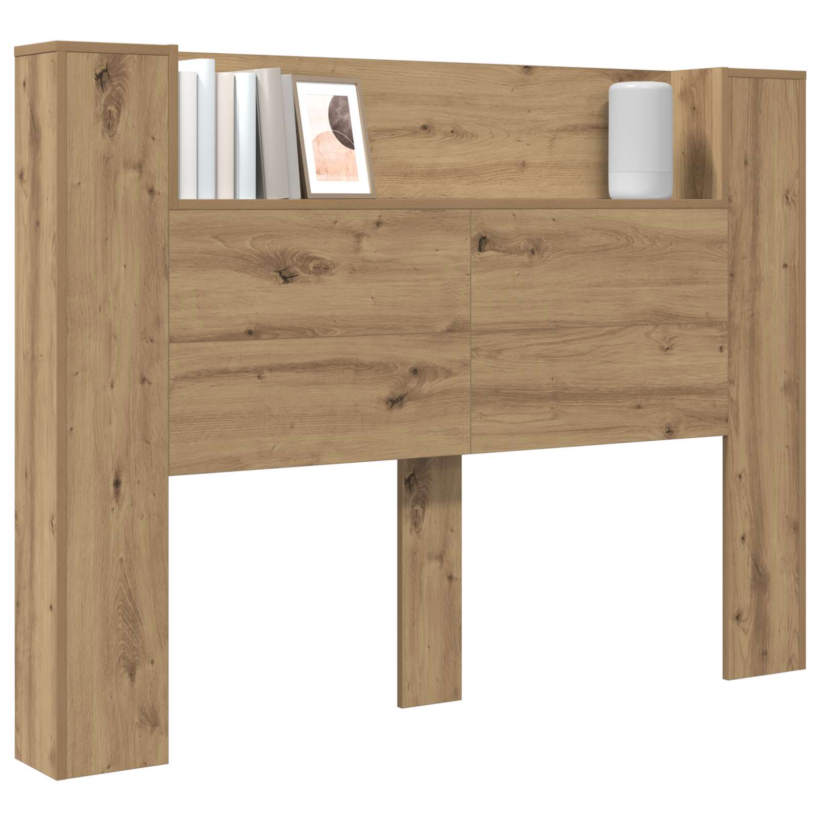 Kopfteil-Schrank mit LED Artisan-Eiche 140 x 16,5 x 103,5 cm