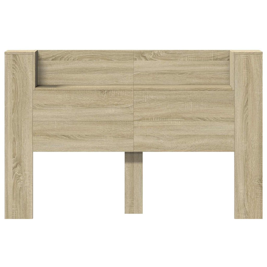 Kopfteil-Schrank mit LED mit Regal Sonoma 160 x 16,5 x 103,5 cm
