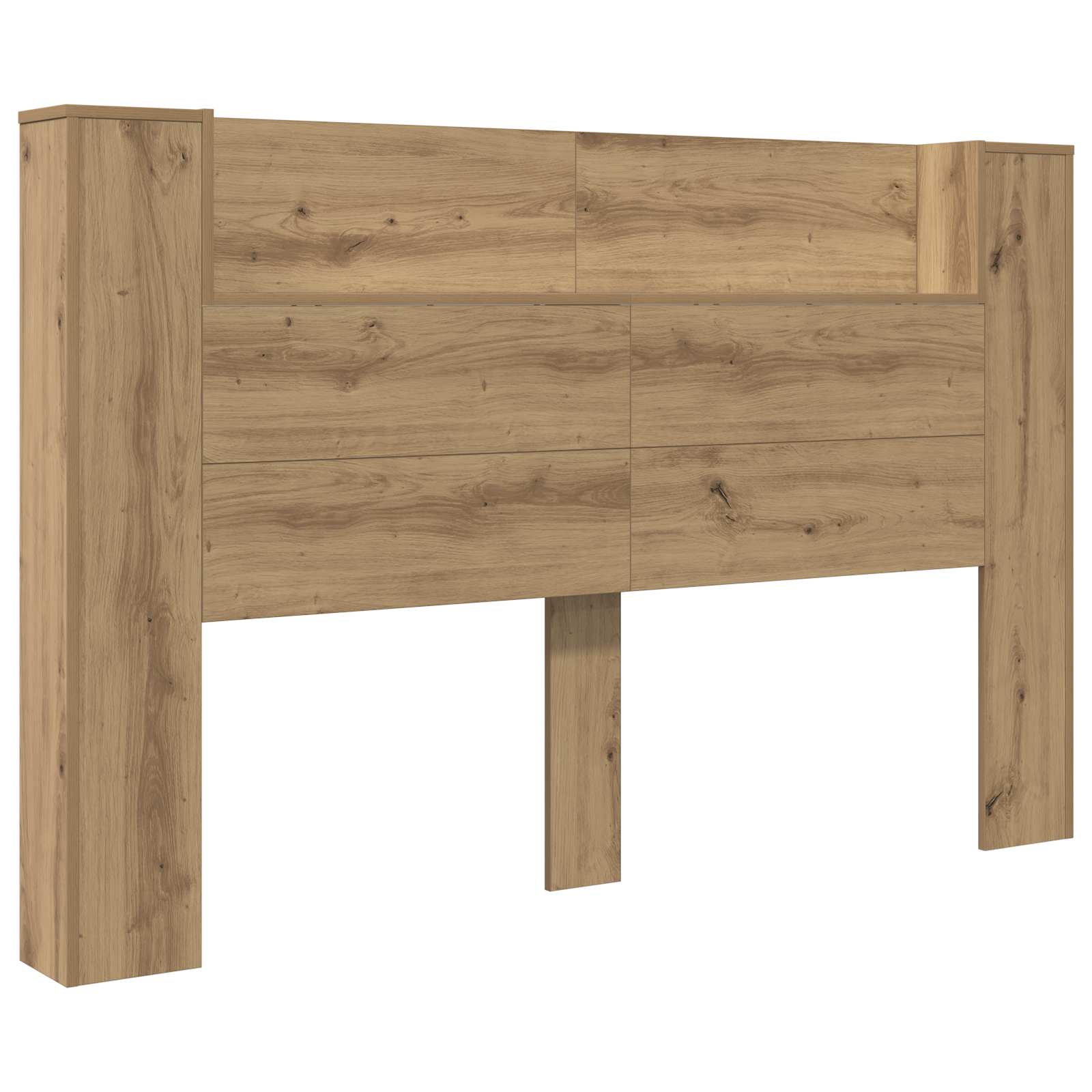 Kopfteil-Schrank mit LED Artisan-Eiche 160 x 16,5 x 103,5 cm
