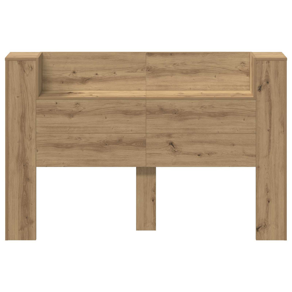 Kopfteil-Schrank mit LED Artisan-Eiche 160 x 16,5 x 103,5 cm