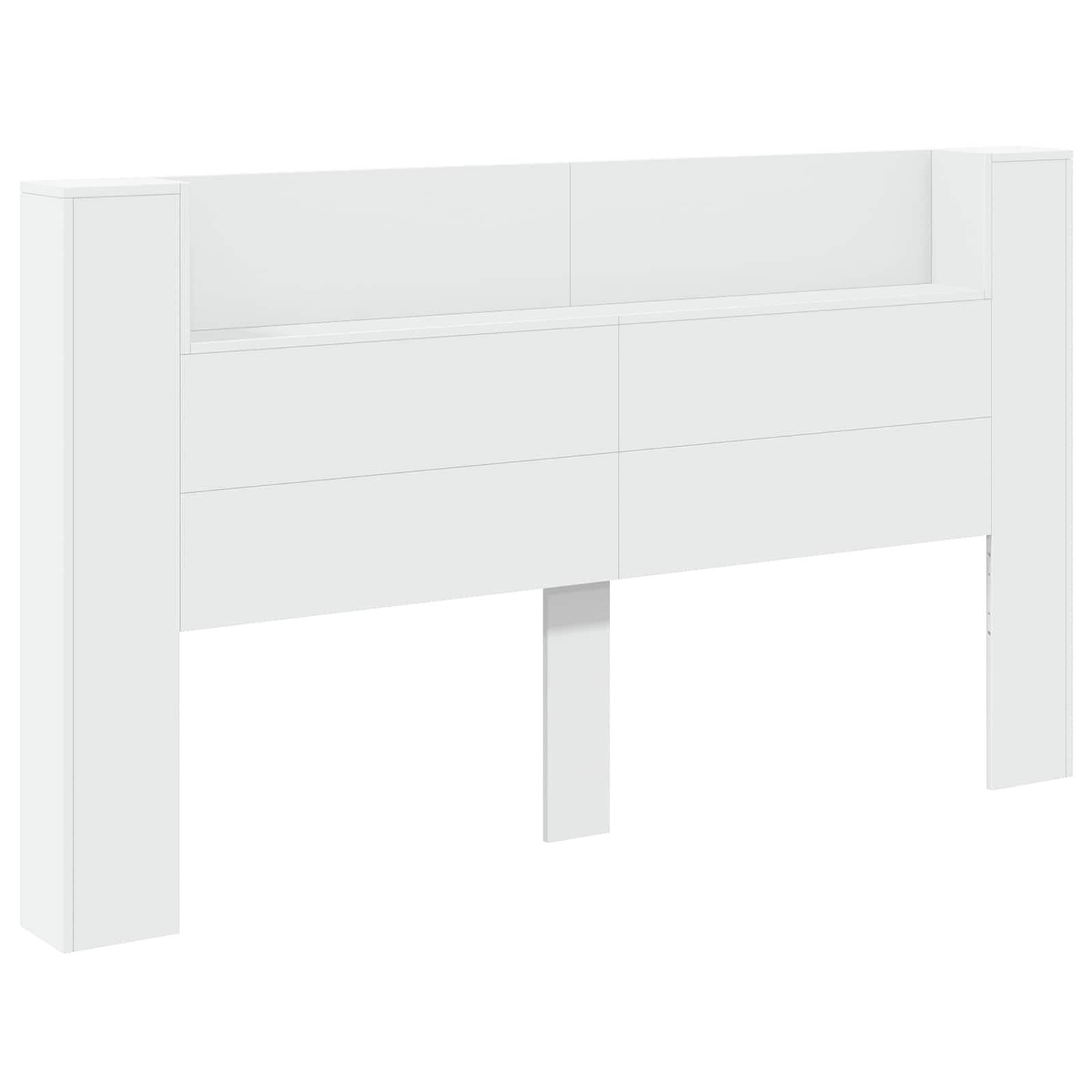 Kopfteil-Schrank mit LED Weiß 180 x 16,5 x 103,5 cm