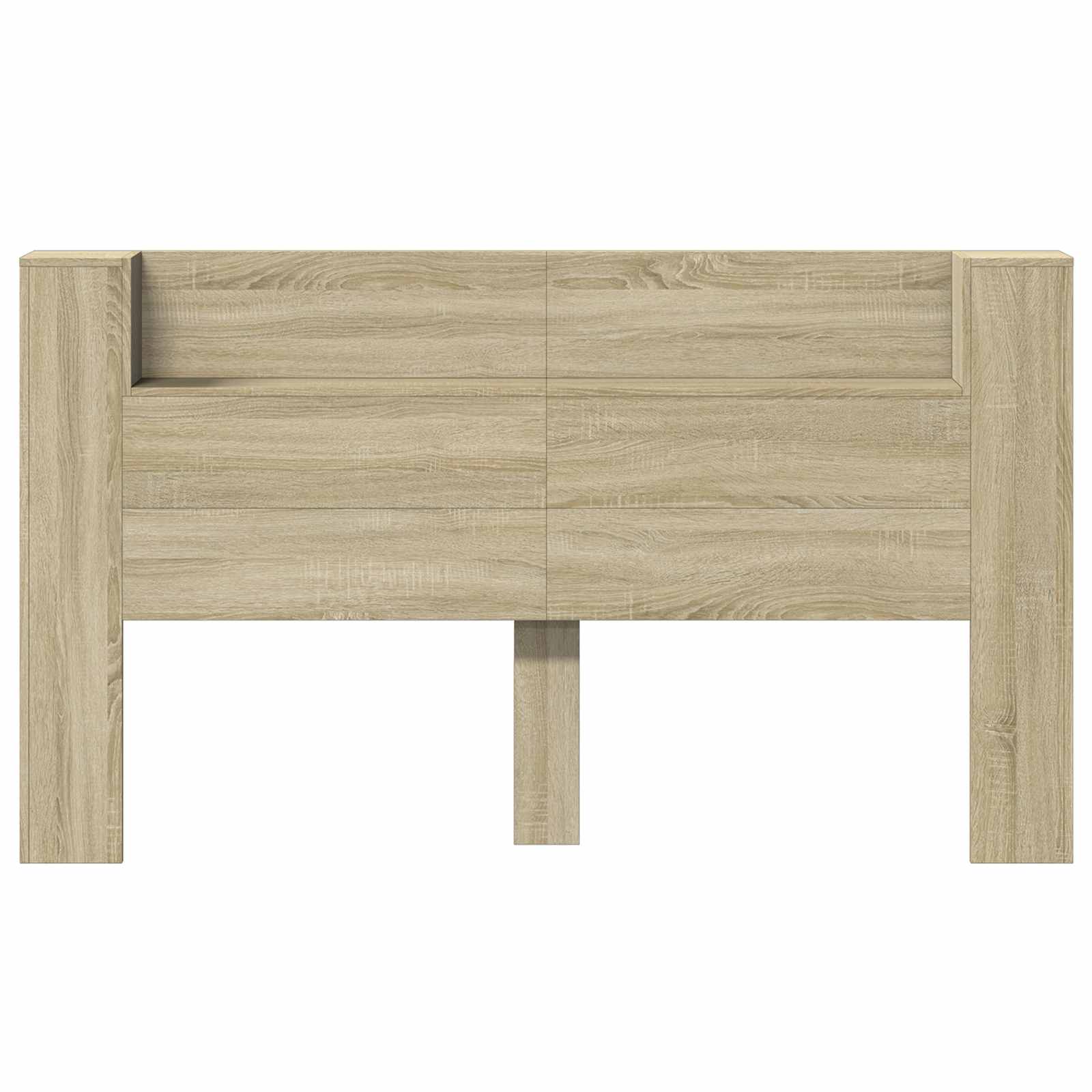 Kopfteil-Schrank mit LED mit Regal Sonoma 180 x 16,5 x 103,5 cm