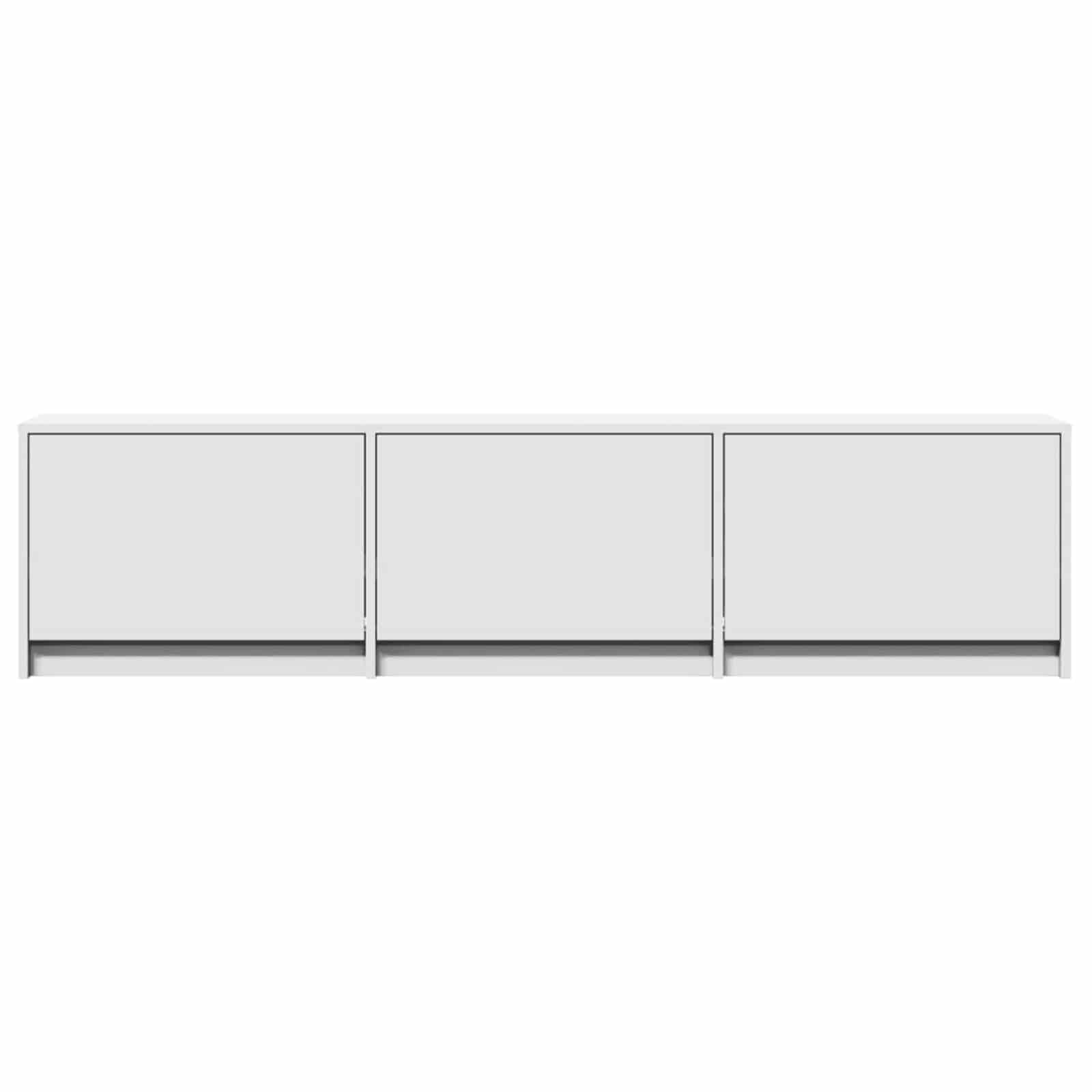 TV-Schränk mit LED Weiß 165 x 34 x 40 cm Holzwerkstoff