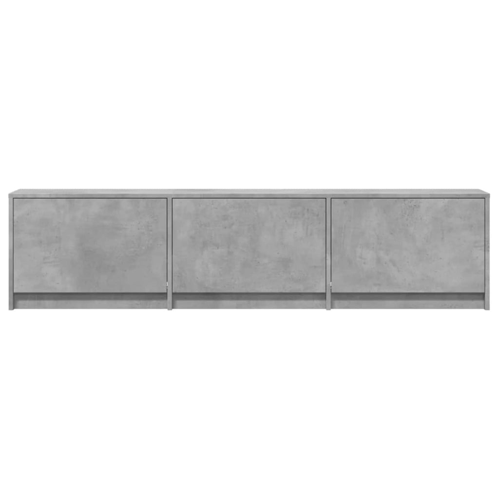 TV-Schränk mit LED Beton 165 x 34 x 40 cm Holzwerkstoff