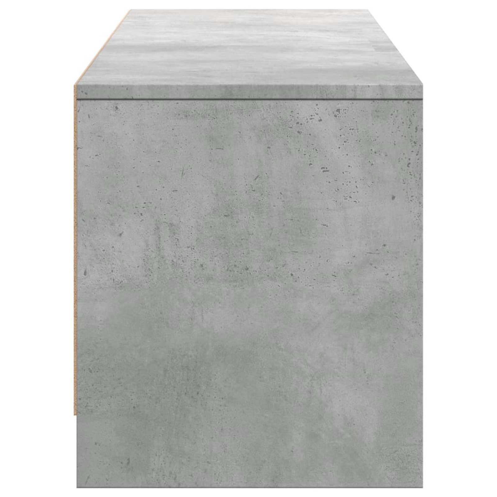 TV-Schränk mit LED Beton 165 x 34 x 40 cm Holzwerkstoff