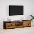 TV-Schränk mit LED Altholz 165 x 34 x 40 cm Holzwerkstoff