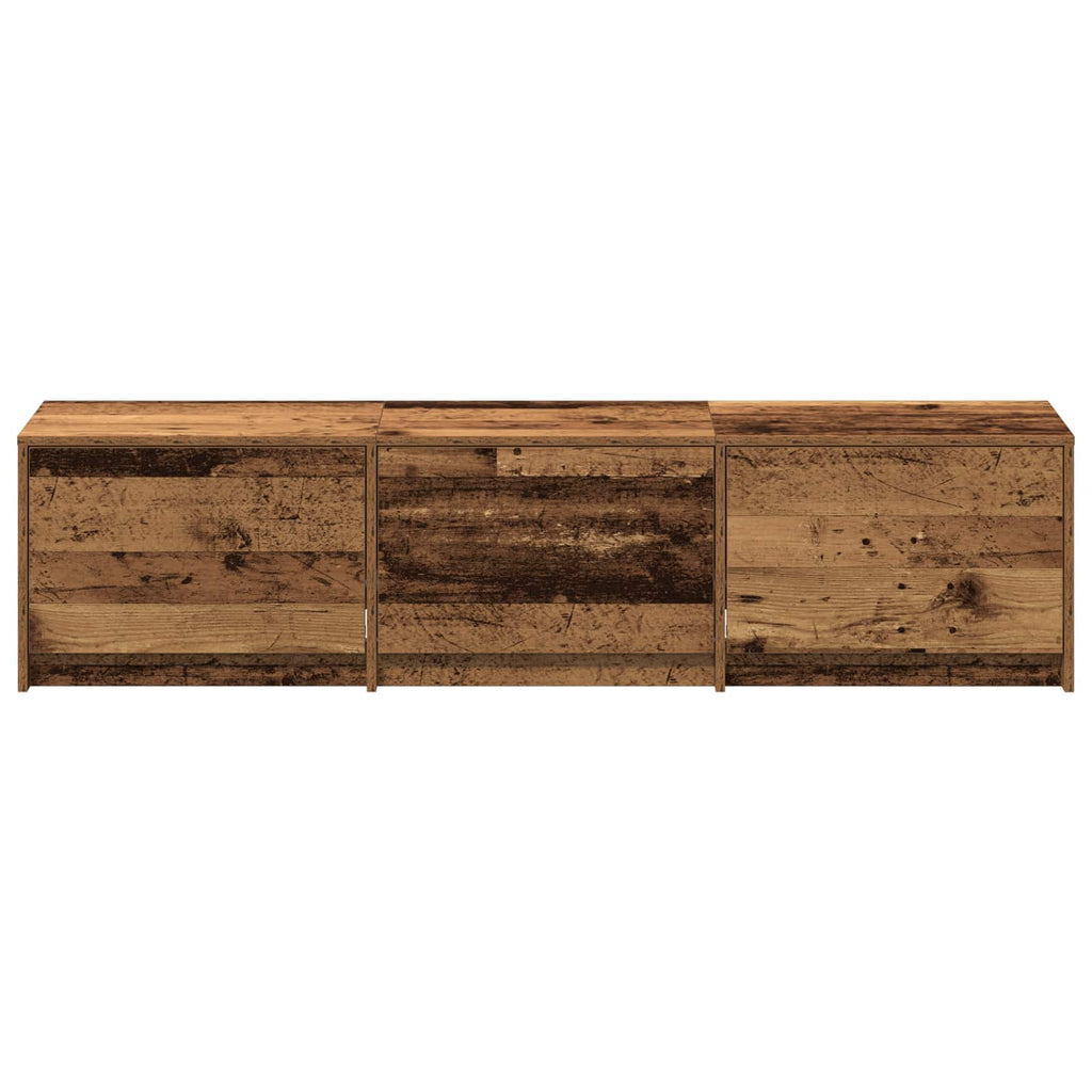 TV-Schränk mit LED Altholz 165 x 34 x 40 cm Holzwerkstoff