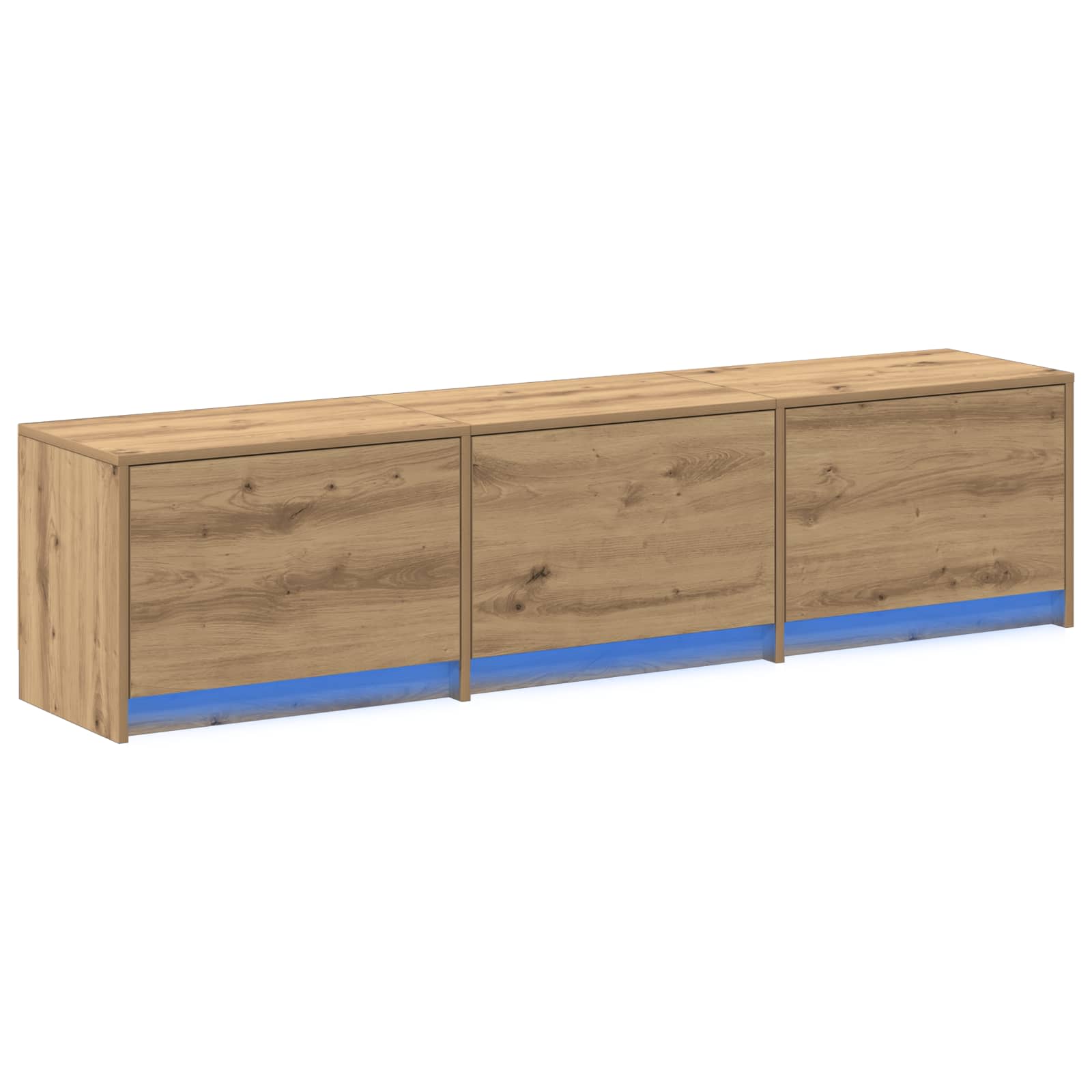 TV-Schränk mit LED Artisan-Eiche 165 x 34 x 40 cm Holzwerkstoff