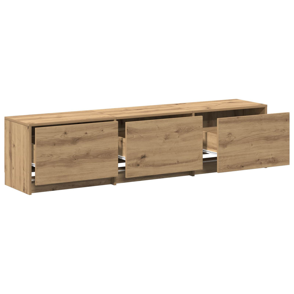 TV-Schränk mit LED Artisan-Eiche 165 x 34 x 40 cm Holzwerkstoff