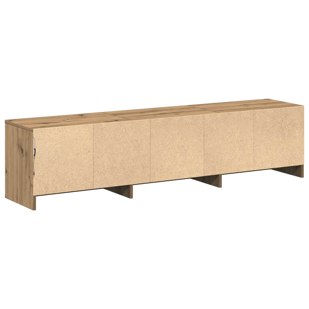 TV-Schränk mit LED Artisan-Eiche 165 x 34 x 40 cm Holzwerkstoff