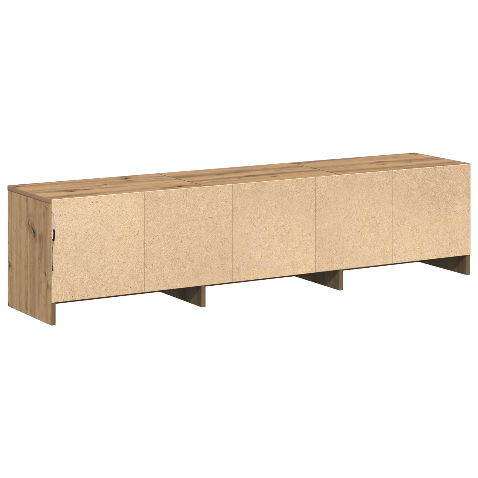 TV-Schränk mit LED Artisan-Eiche 165 x 34 x 40 cm Holzwerkstoff