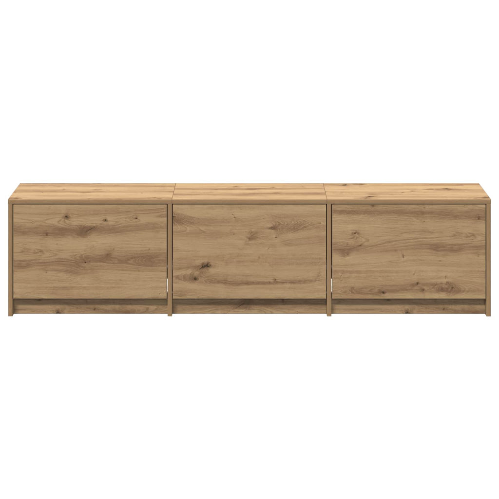 TV-Schränk mit LED Artisan-Eiche 165 x 34 x 40 cm Holzwerkstoff