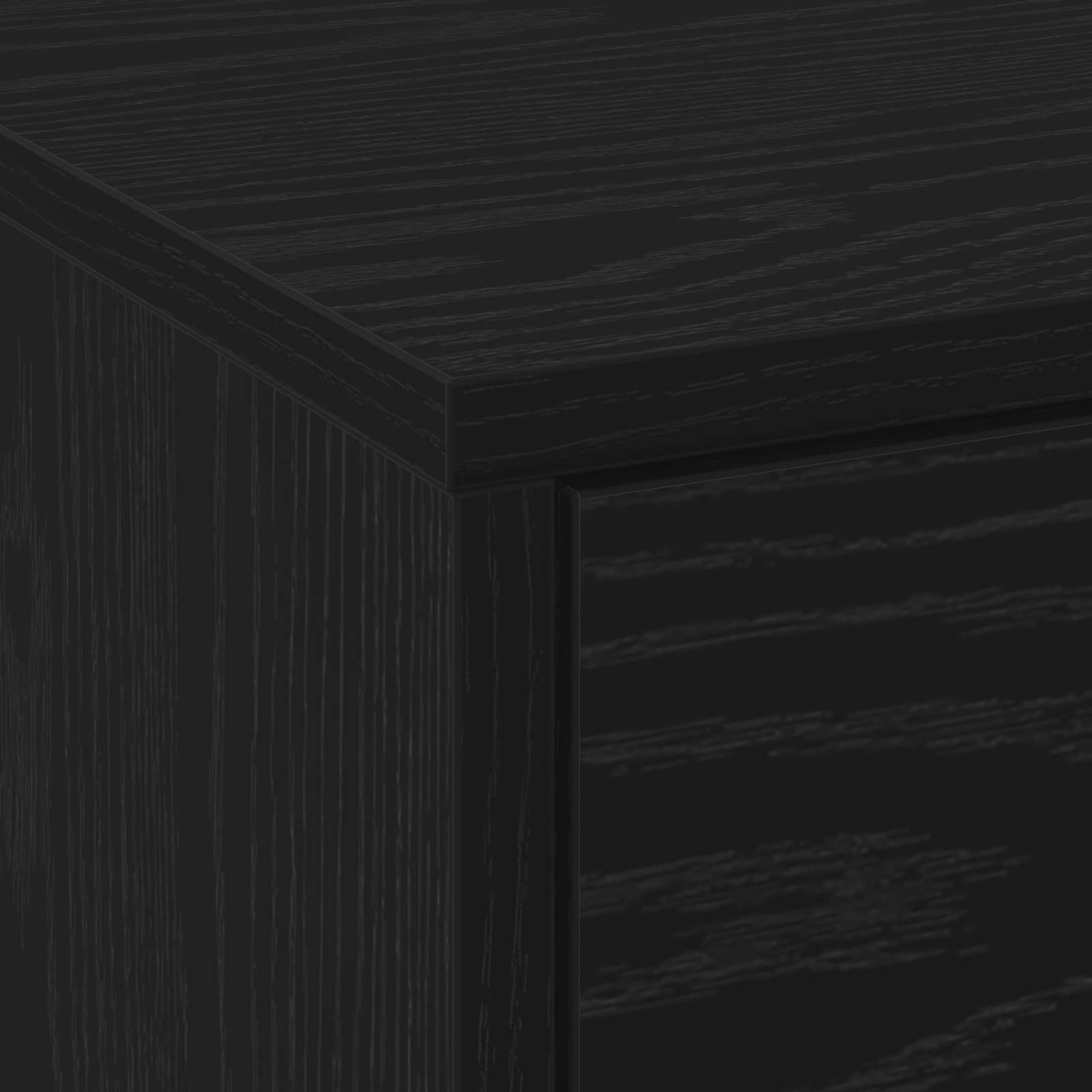TV-Schränk Schwarz Eichen-Optik 165 x 34 x 40 cm Holzwerkstoff