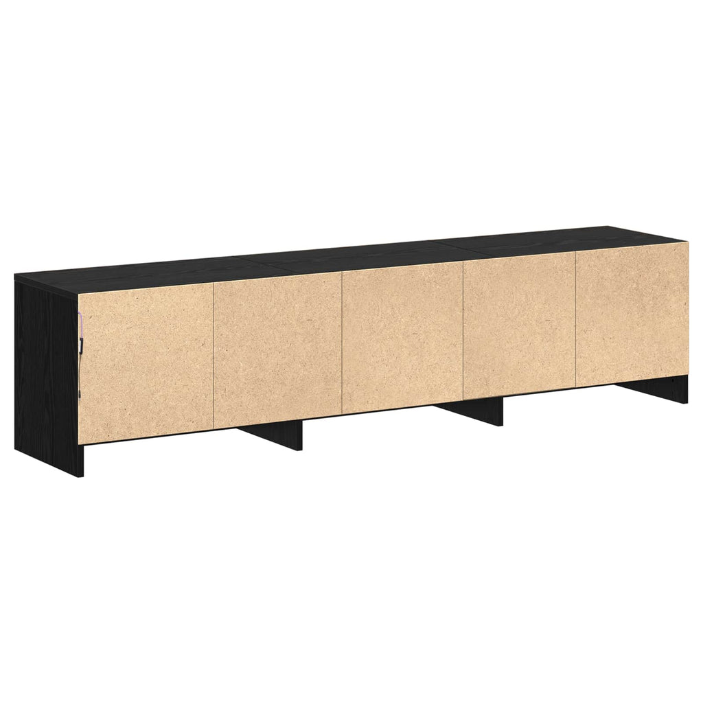 TV-Schränk Schwarz Eichen-Optik 165 x 34 x 40 cm Holzwerkstoff